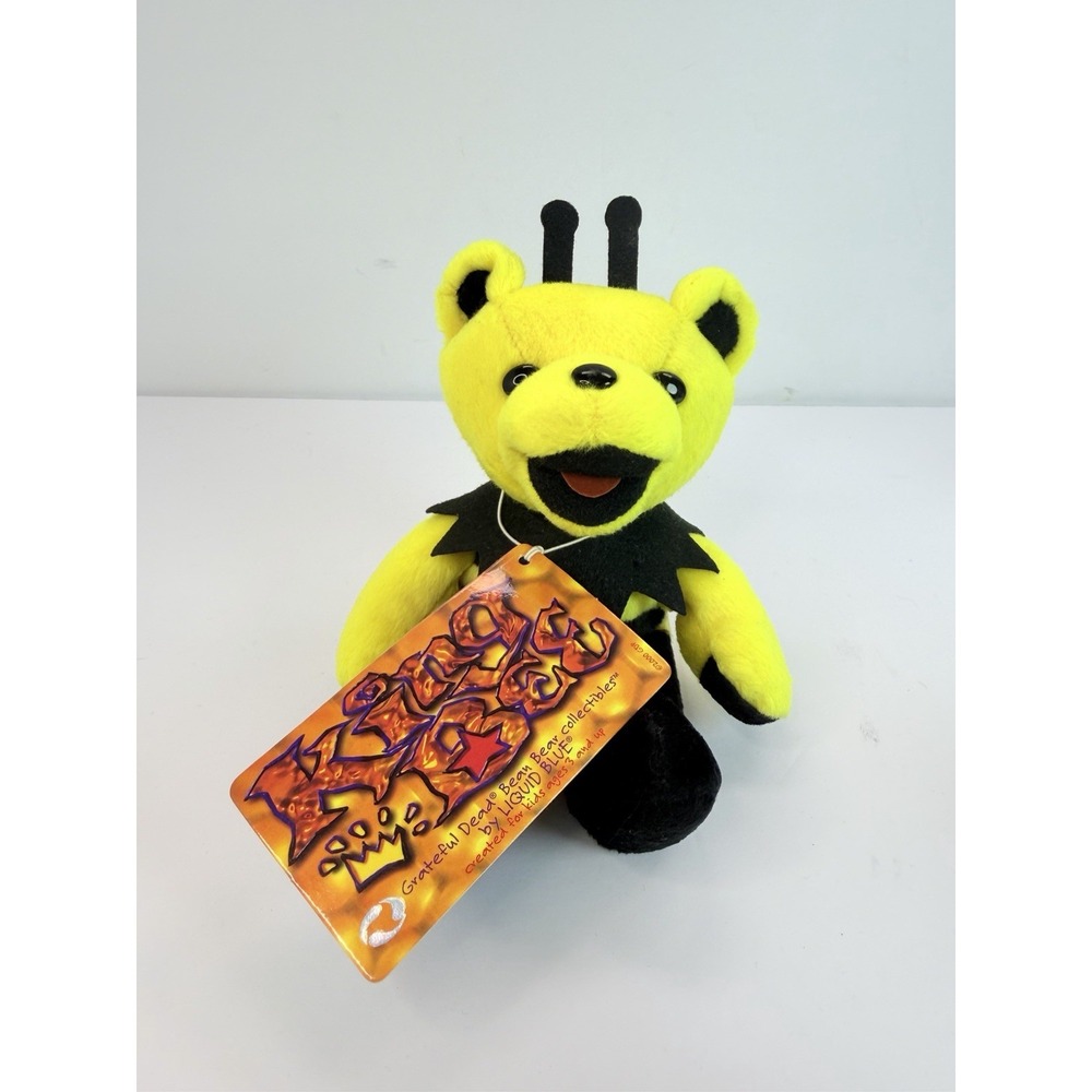 King Bee Black Antenna SP Error Grateful Dead Bean Bear Plush 7" Limited Vintage